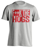 fuck the hogs censored grey shirt for ASU a-state fans