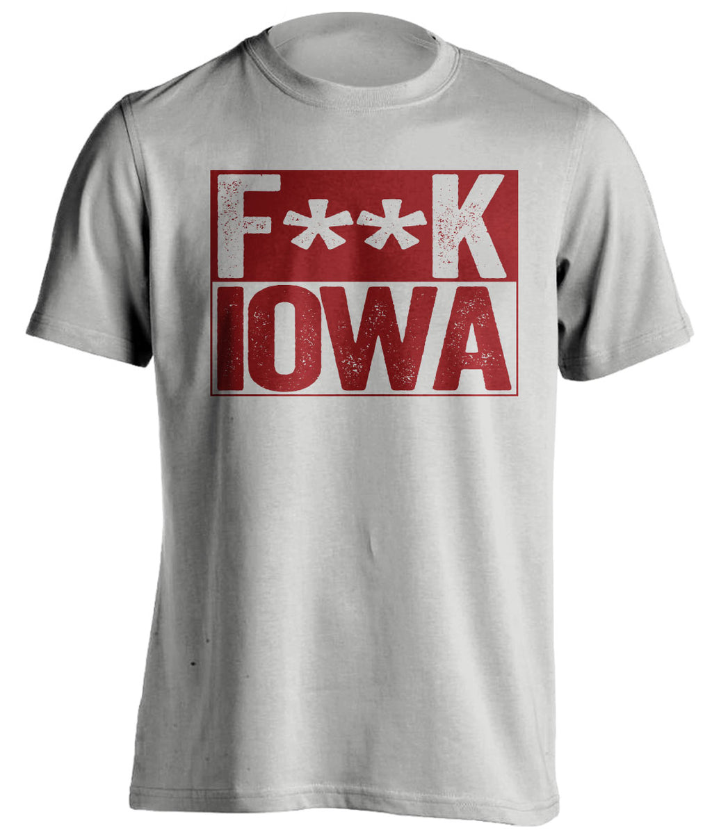 fuck iowa censored grey shirt for minnesota fans