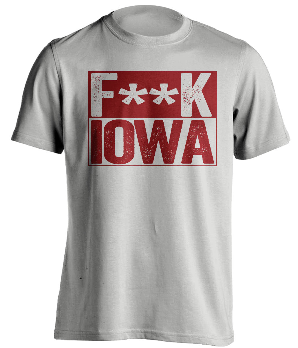 fuck iowa censored grey shirt for minnesota fans