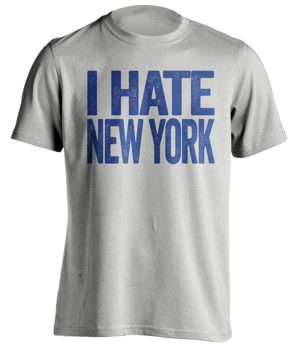 i hate new york dodgers blue jays fan grey tshirt