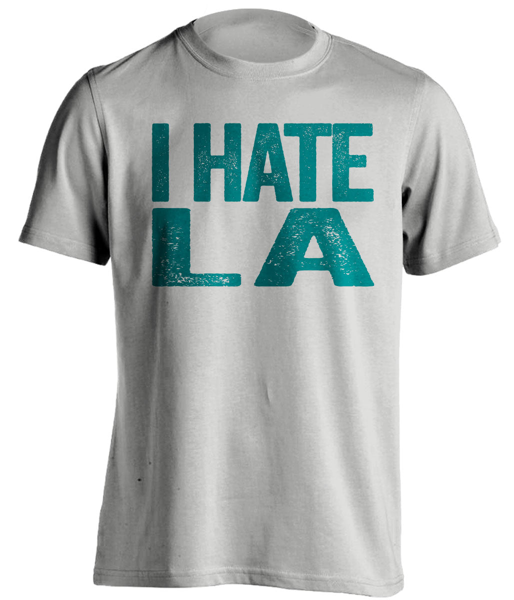i hate la kings san jose sharks grey tshirt