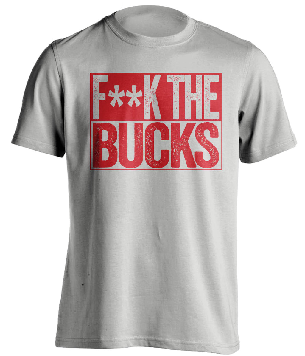 fuck the bucks miami heat bulls grey shirt censored