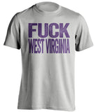 fuck west virginia tcu horned frogs grey tshirt uncensored