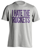i hate the rockets utah jazz fan grey tshirt