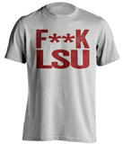 fuck lsu censored grey tshirt for aggies fans