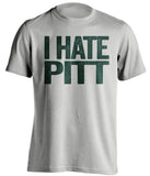 i hate pitt msu michigan state spartans grey tshirt