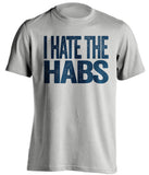 hate the habs sabres fan grey shirt