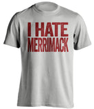 i hate merrimack umass minutemen grey tshirt