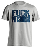 Fuck Pittsburgh - Pittsburgh Haters Shirt - Navy and Old Gold - Text Design - Beef Shirts
