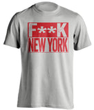 fuck the new york red sox grey shirt censored