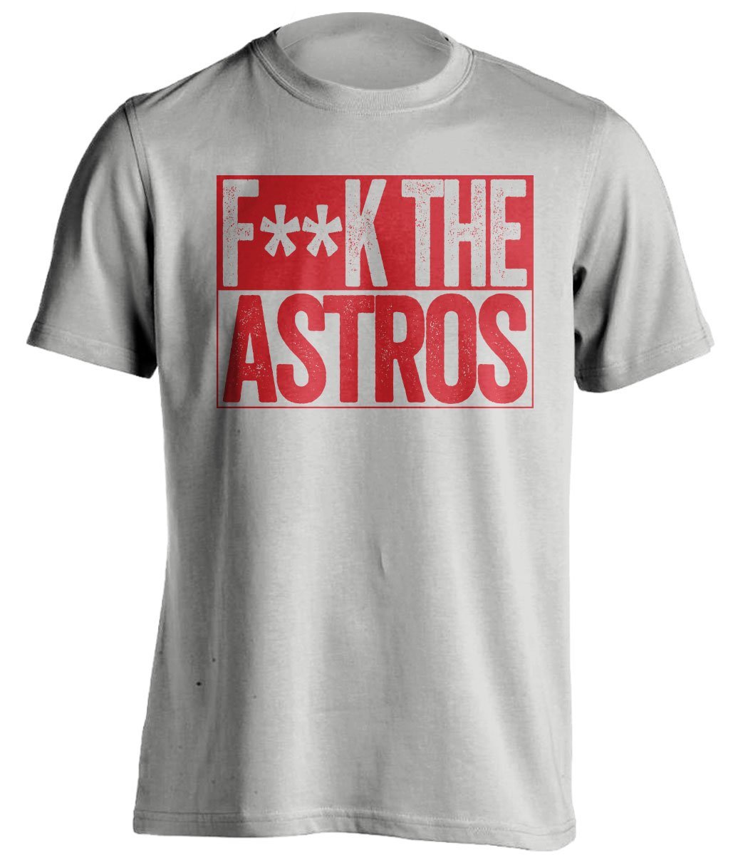 fuck the astros angels fan grey tshirt censored