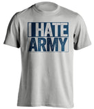i hate army navy midshipmen fan grey tshirt