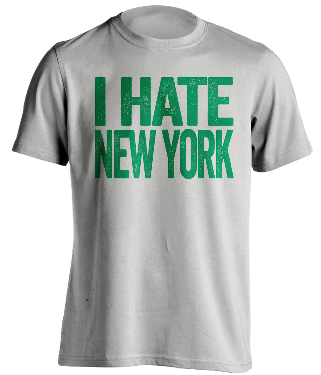 i hate new york boston celtics grey tshirt