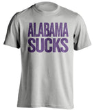 alabama sucks lsu tigers grey shirt