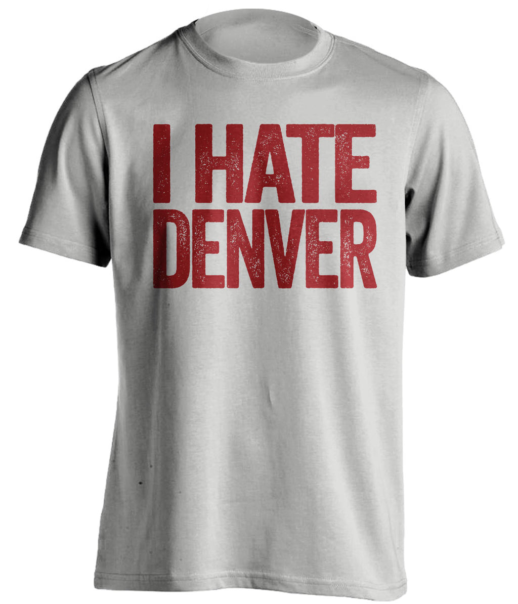 i hate denver DU minnesota duluth UMD bulldogs grey tshirt