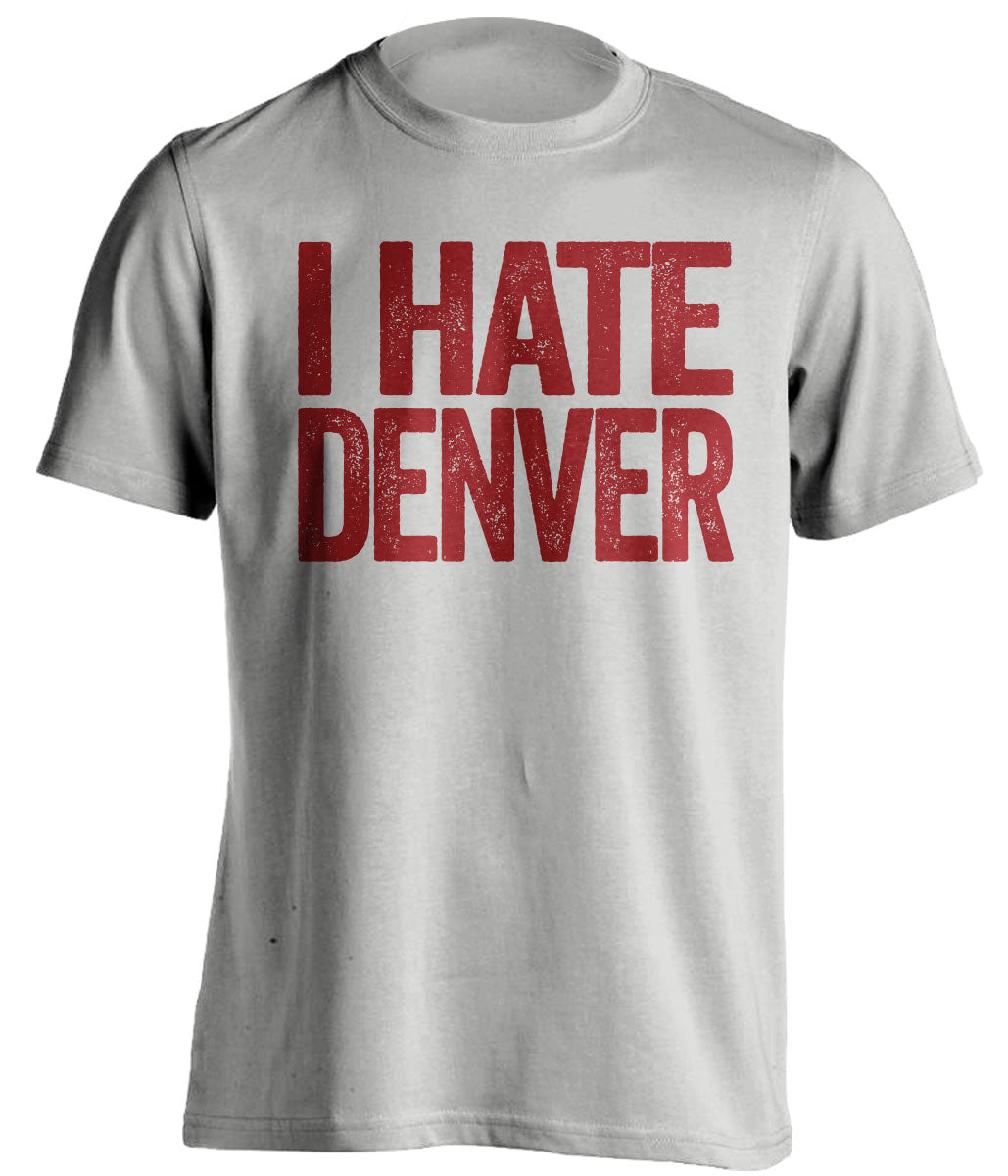 i hate denver DU minnesota duluth UMD bulldogs grey tshirt