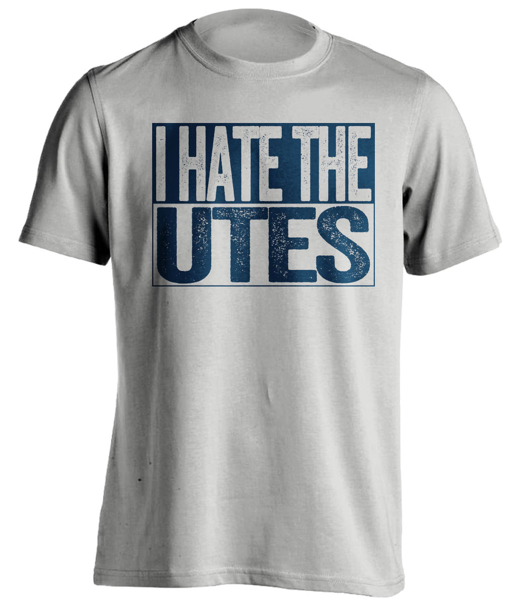 i hate the utes grey shirt for aggies fans