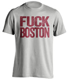 Fuck Boston - Boston Haters Shirt - Red and Old Gold - Text Design - Beef Shirts