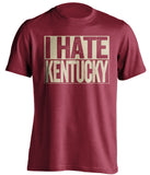 i hate kentucky indiana hoosiers red shirt