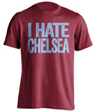 i hate arsenal west ham united red shirt