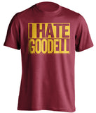 i hate goodell red shirt washington redskins fans