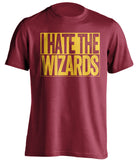 i hate the wizards cleveland cavaliers red shirt