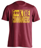 fuck the commanders name redskins fan red shirt censored