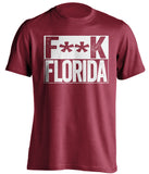 fuck florida gators alabama tide red shirt censored