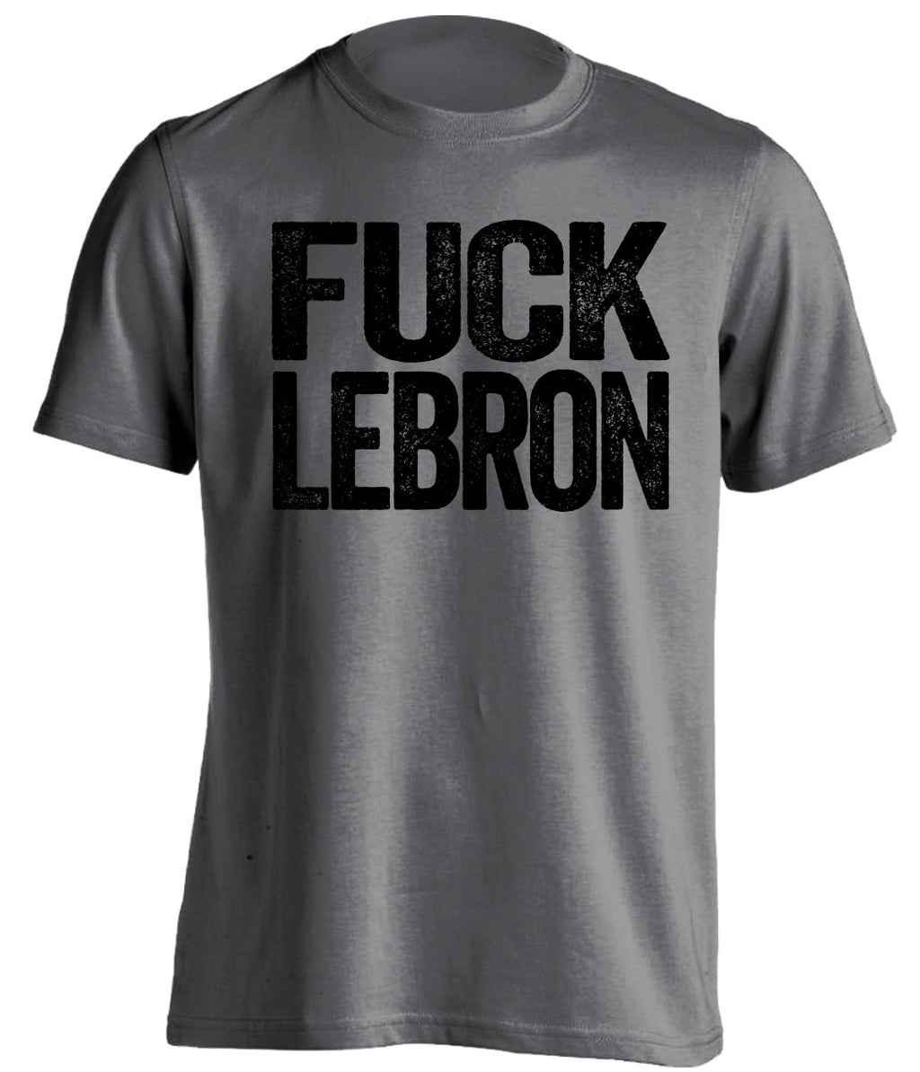 fuck lebron james san antonio spurs grey tshirt uncensored
