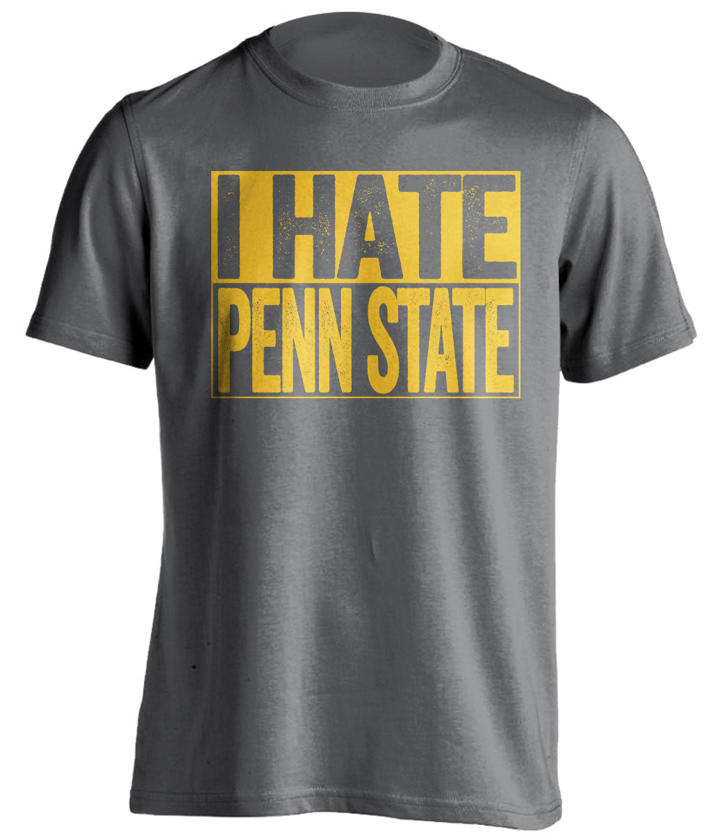 i hate penn state grey shirt for iowa fans