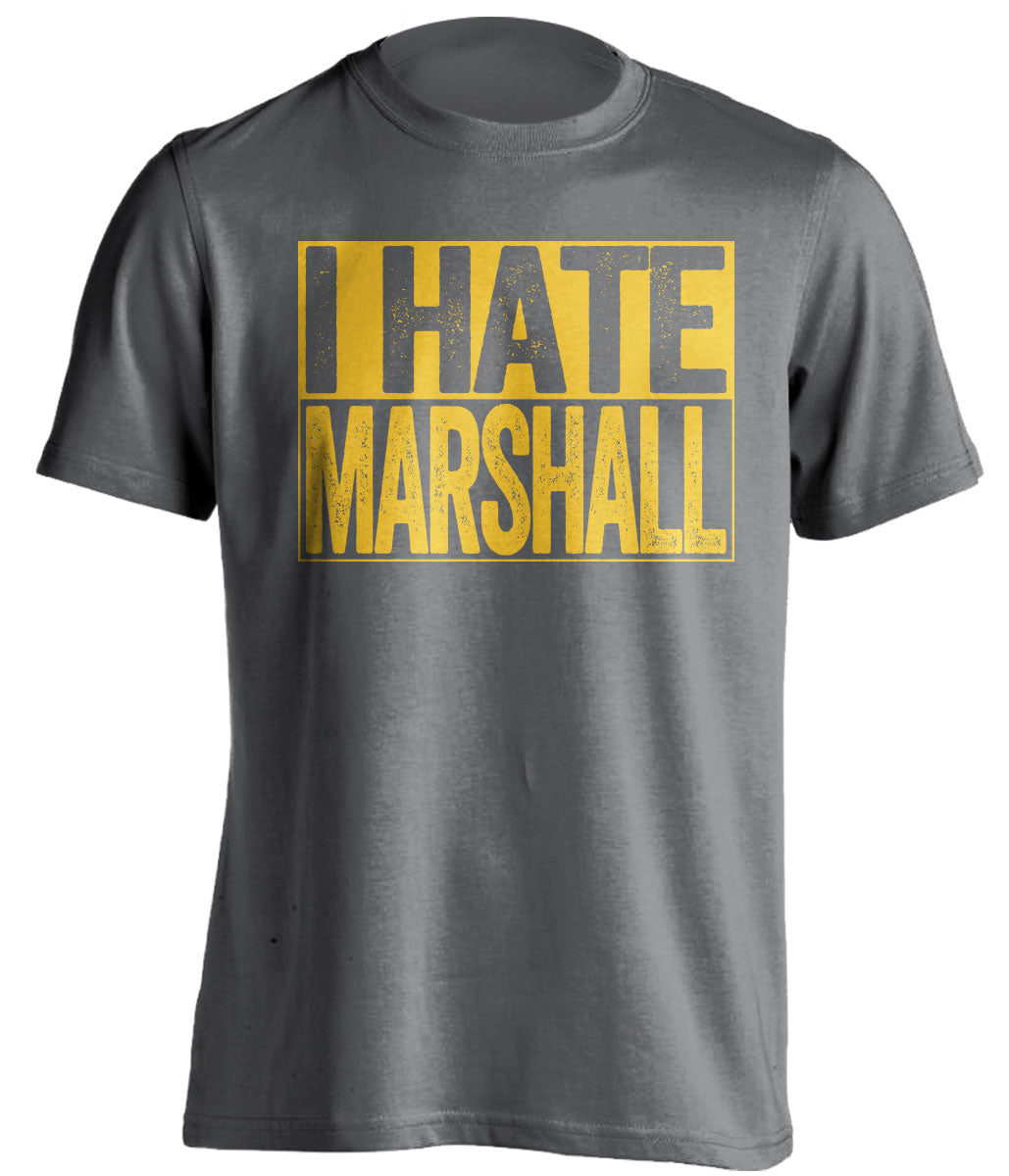 i hate marshall grey shirt for wvu fans