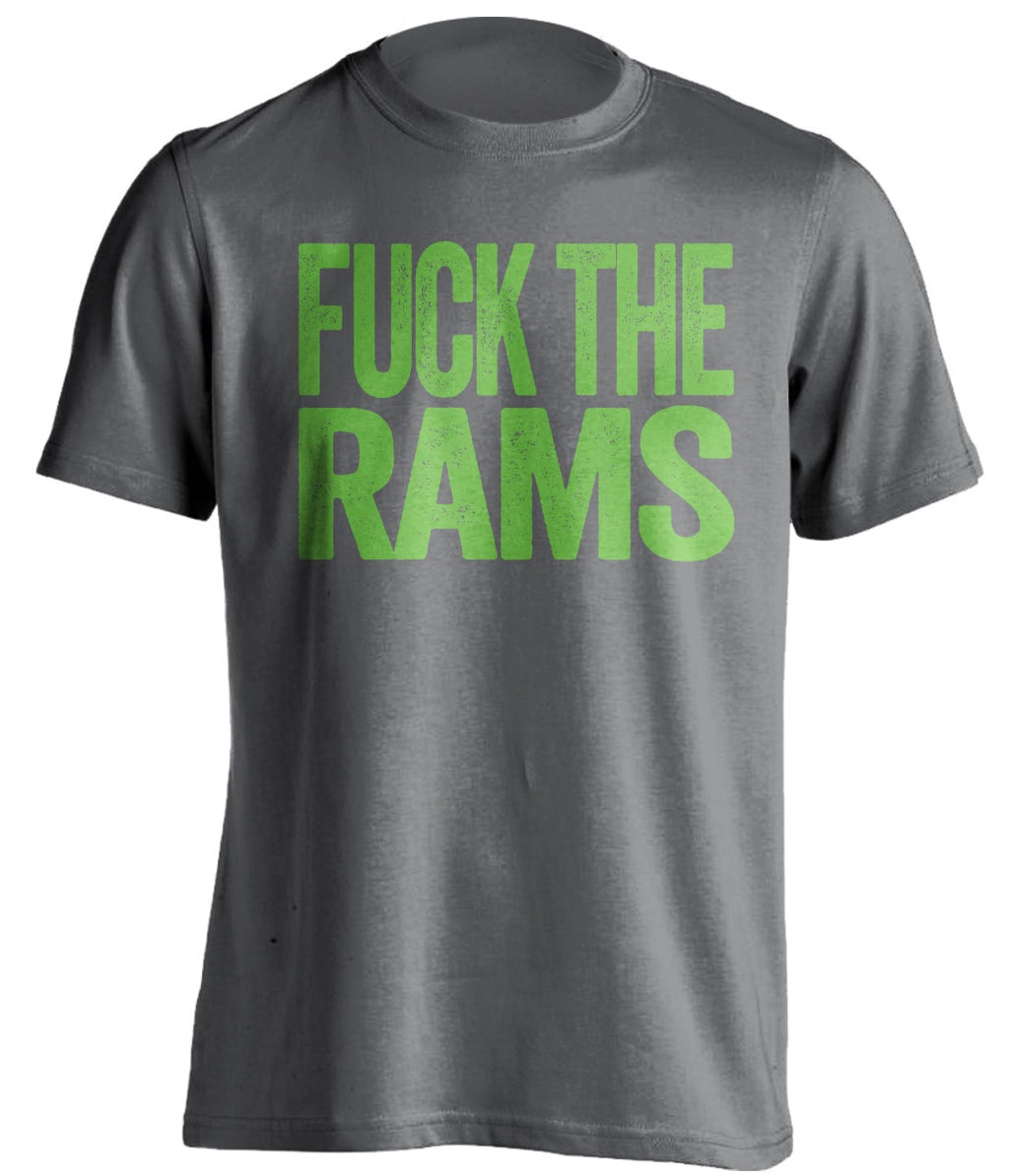 fuck the rams uncensored grey tshirt seattle seahawks fan
