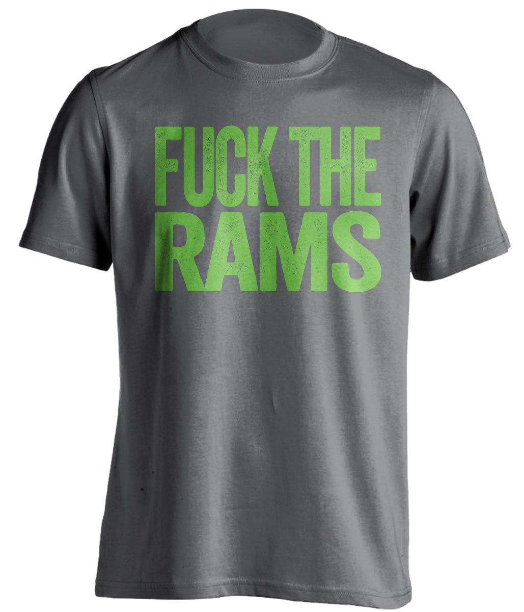 fuck the rams uncensored grey tshirt seattle seahawks fan