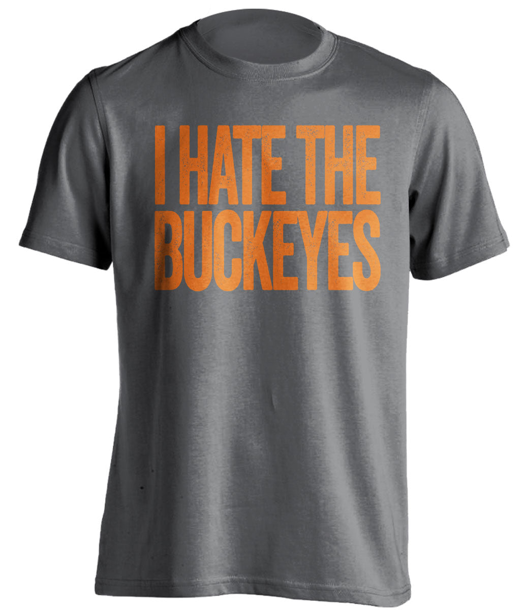i hate the buckeyes illinois illini grey shirt