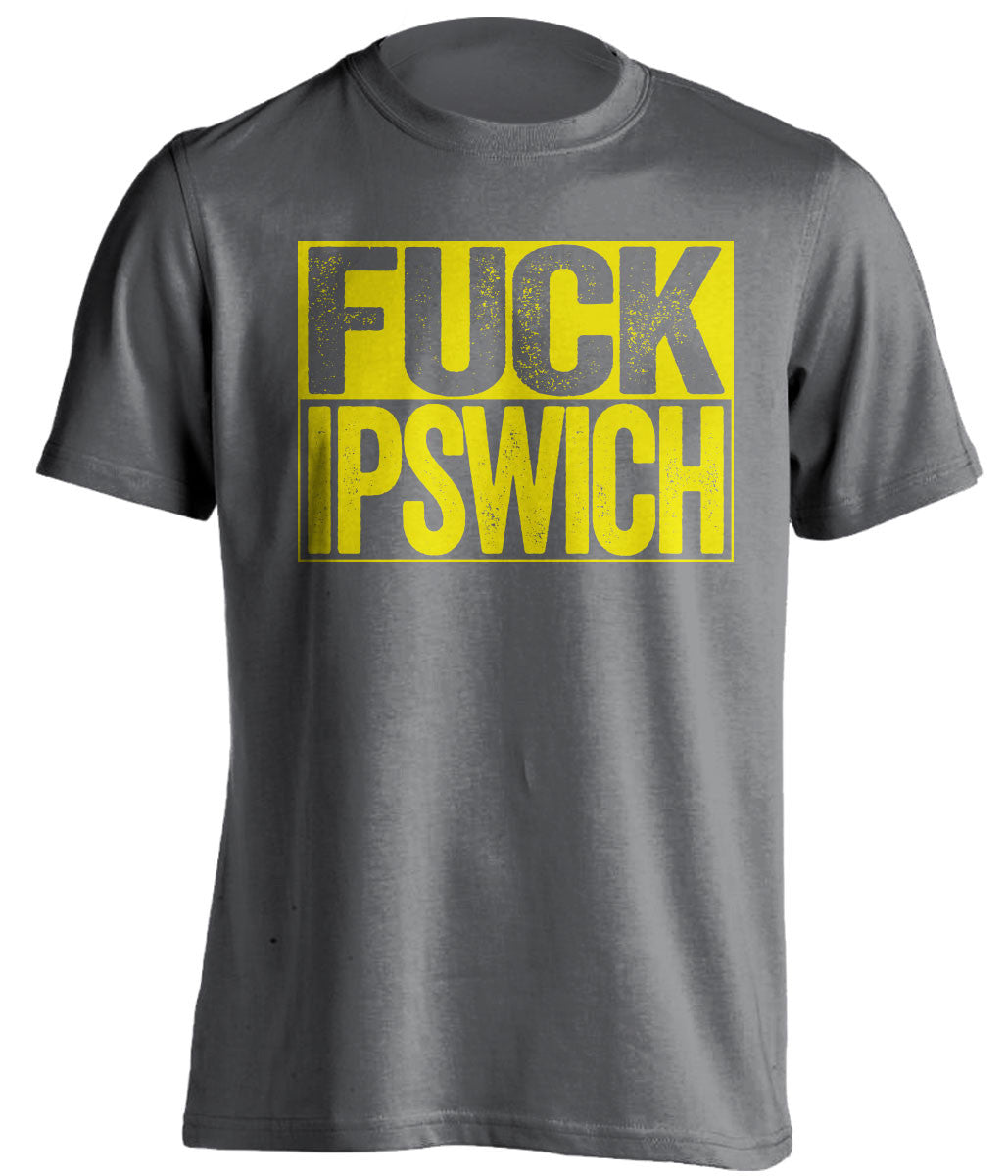 FUCK IPSWICH Norwich City FC grey TShirt