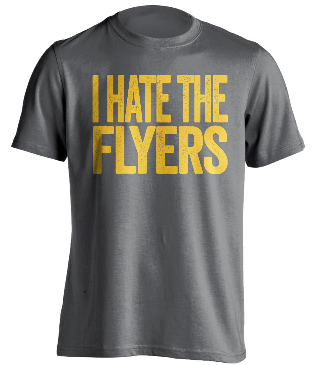 I Hate The Flyers Pittsburgh Penguins grey Shirt
