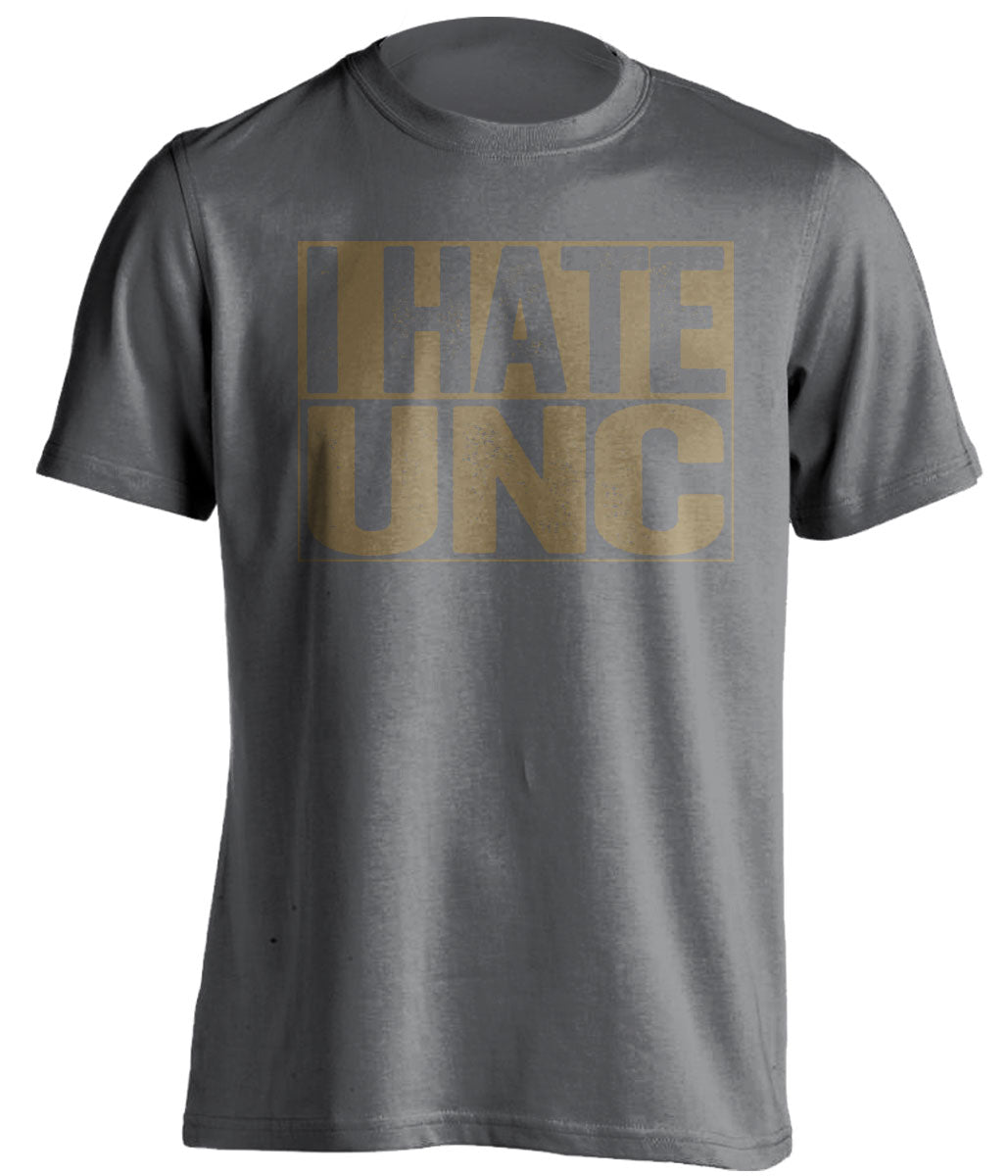 i hate unc grey and old gold tshirt