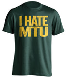 i hate mtu green tshirt for nmu wildcats fans