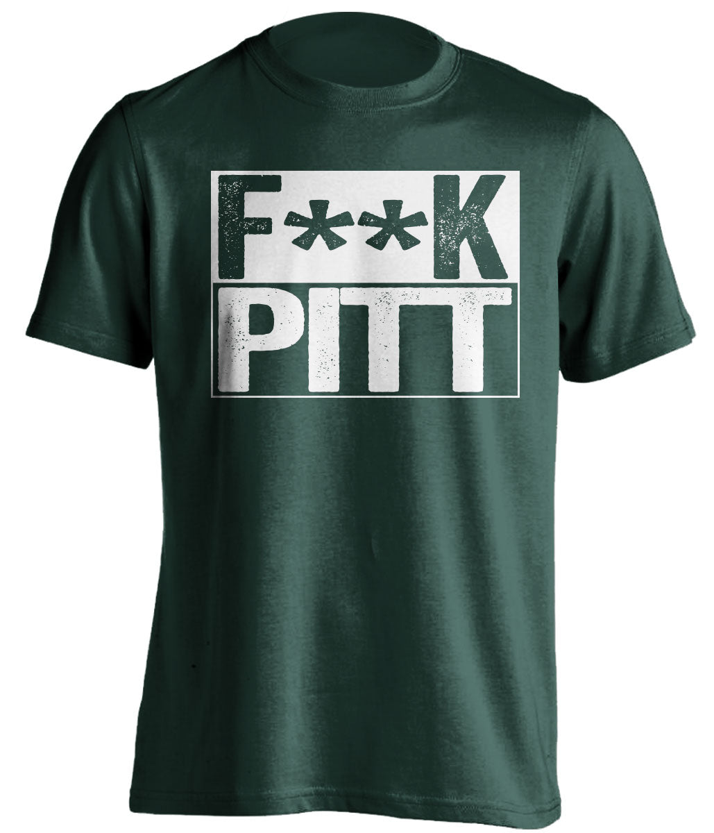 fuck pitt msu michigan state spartans green shirt censored