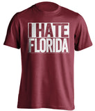 i hate florida gators alabama bama tide red shirt