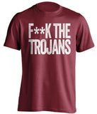 fuck the trojans usc stanford cardinals red tshirt censored
