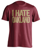 i hate oakland raiders san francisco 49ers red tshirt