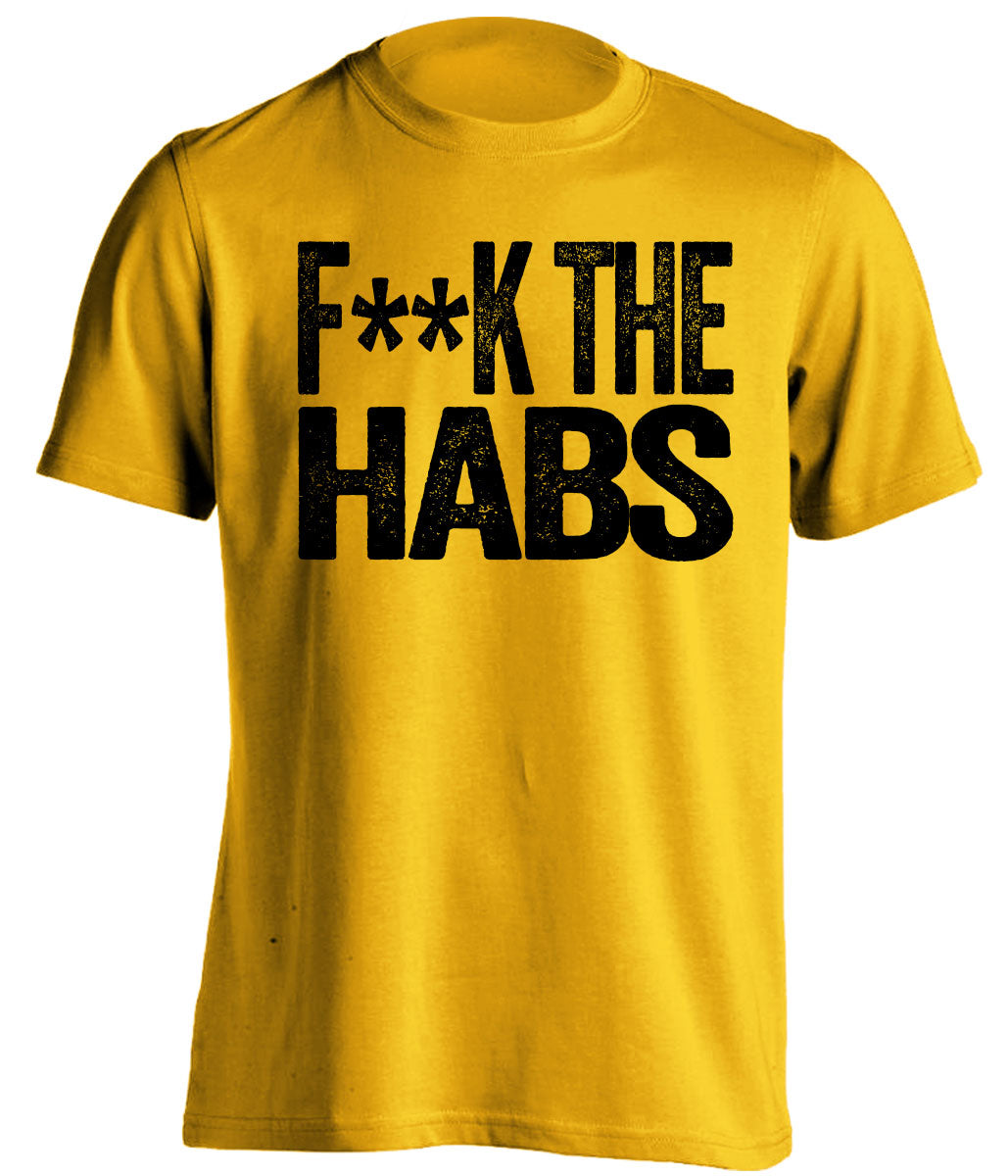 fuck the habs bruins fan gold shirt censored