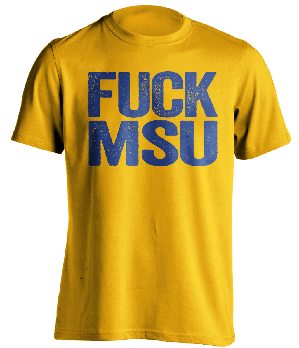 fuck msu pitt pittsburgh panthers gold tshirt uncensored