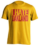 i hate oakland raiders kansas city chiefs gold shirt