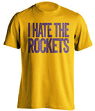 i hate the rockets utah jazz fan gold tshirt