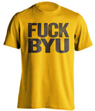 FUCK BYU - Wyoming Cowboys Fan T-Shirt - Text Design - Beef Shirts