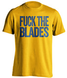 FUCK THE BLADES Sheffield Owls gold TShirt