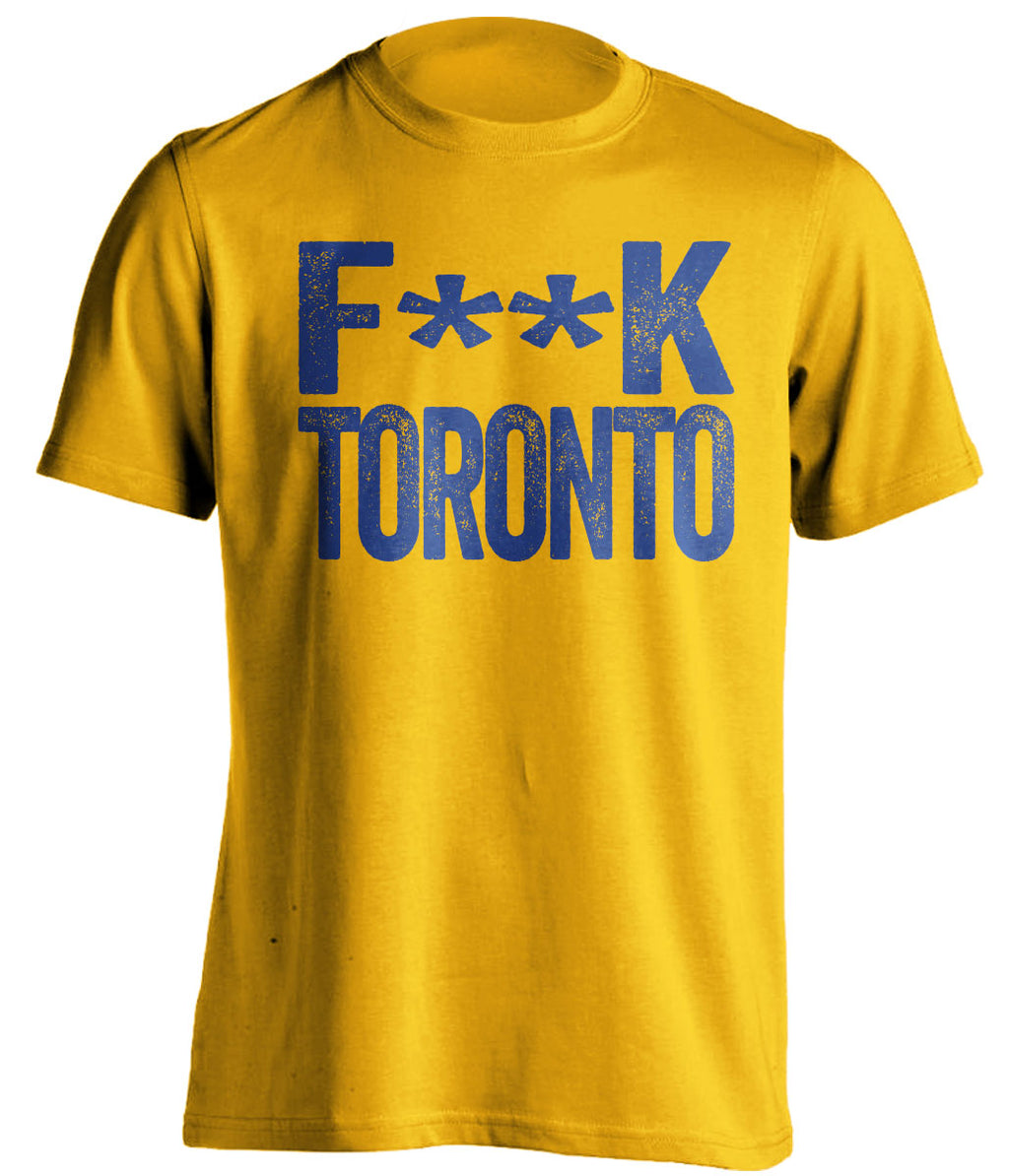 fuck toronto leafs buffalo sabres gold tshirt censored