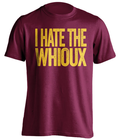 i hate the whioux maroon tshirt minnesota gophers fans